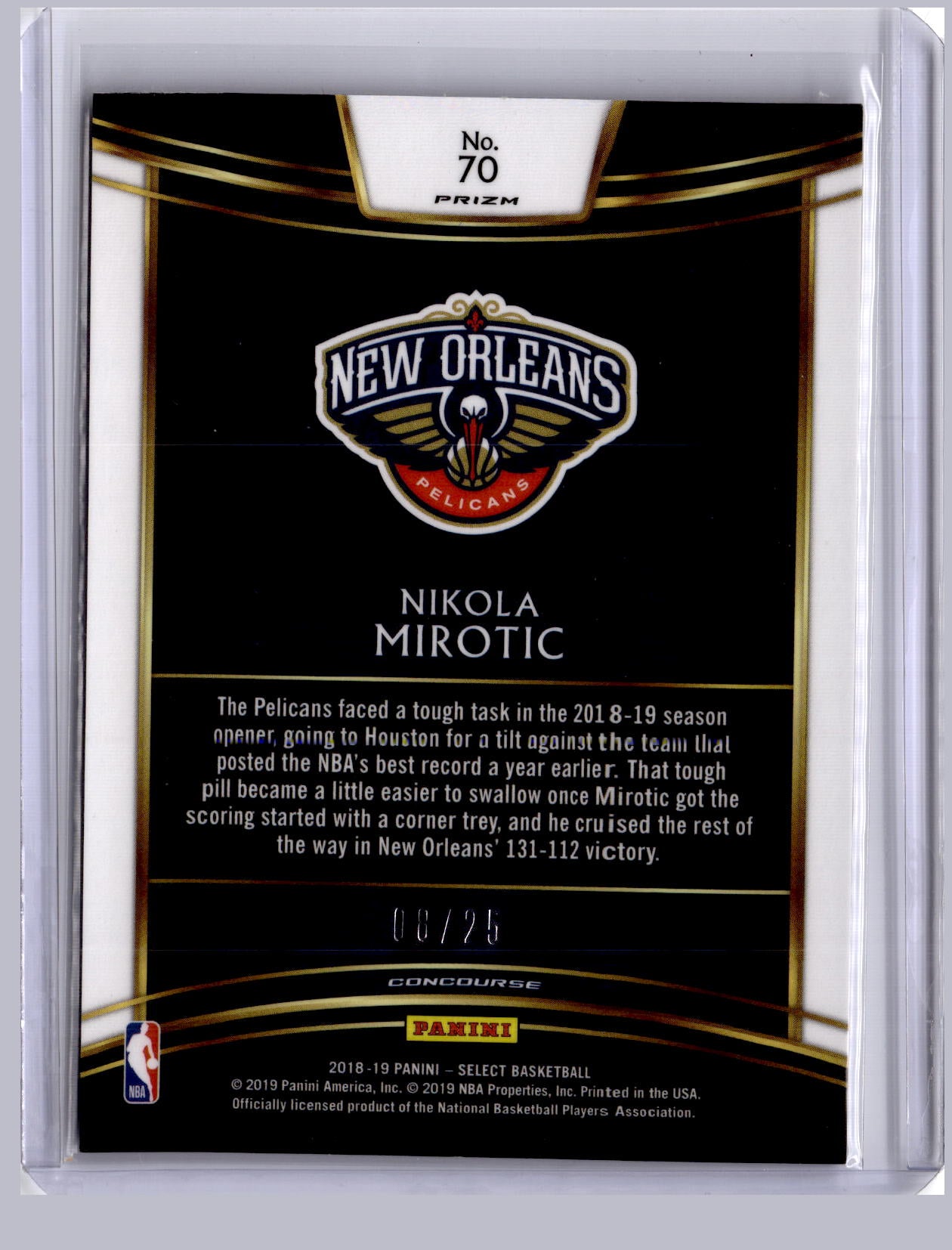 Nikola Mirotic 2018-19 Panini Select Tie-Dye 8/25