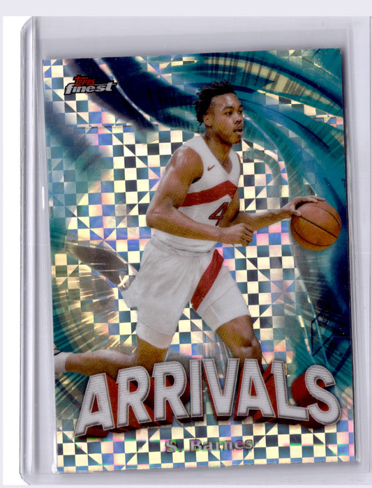 Scottie Barnes 2023-24 Topps Finest Arrivals X-Fractor