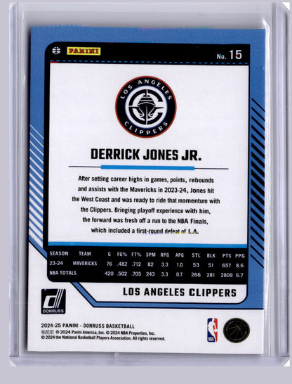 Derrick Jones Jr 2024-25 Panini Donruss Holo Laser 36/149