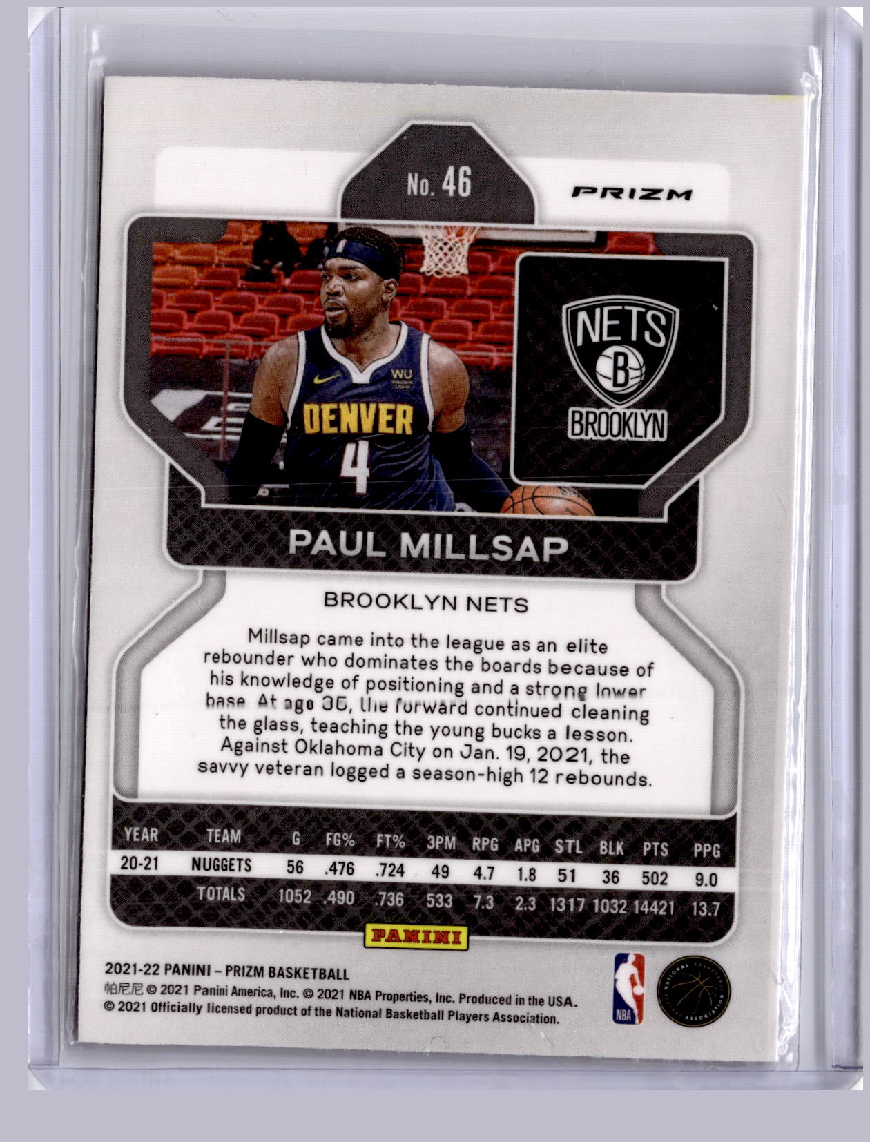 Paul Milsapp 2021-22 Panini Prizm Ruby Wave