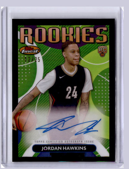 Jordan Hawkins 2023-24 Topps Finest Rookies Auto Black RC 12/25