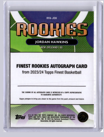 Jordan Hawkins 2023-24 Topps Finest Rookies Auto Black RC 12/25