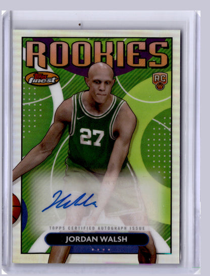 Jordan Walsh 2023-24 Topps Finest Rookies Auto Refractor RC