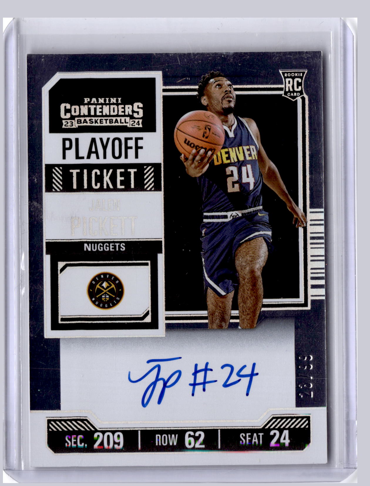 Jalen Pickett 2023-24 Panini Contenders Playoff Ticket Auto RC 23/99