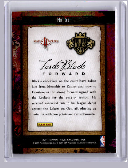 Tarik Black 2014-15 Panini Court Kings Remarkable Rookies RC