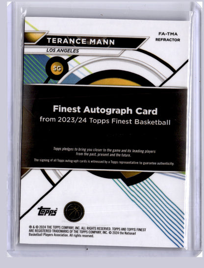 Terance Mann 2023-24 Topps Finest Refractor Auto