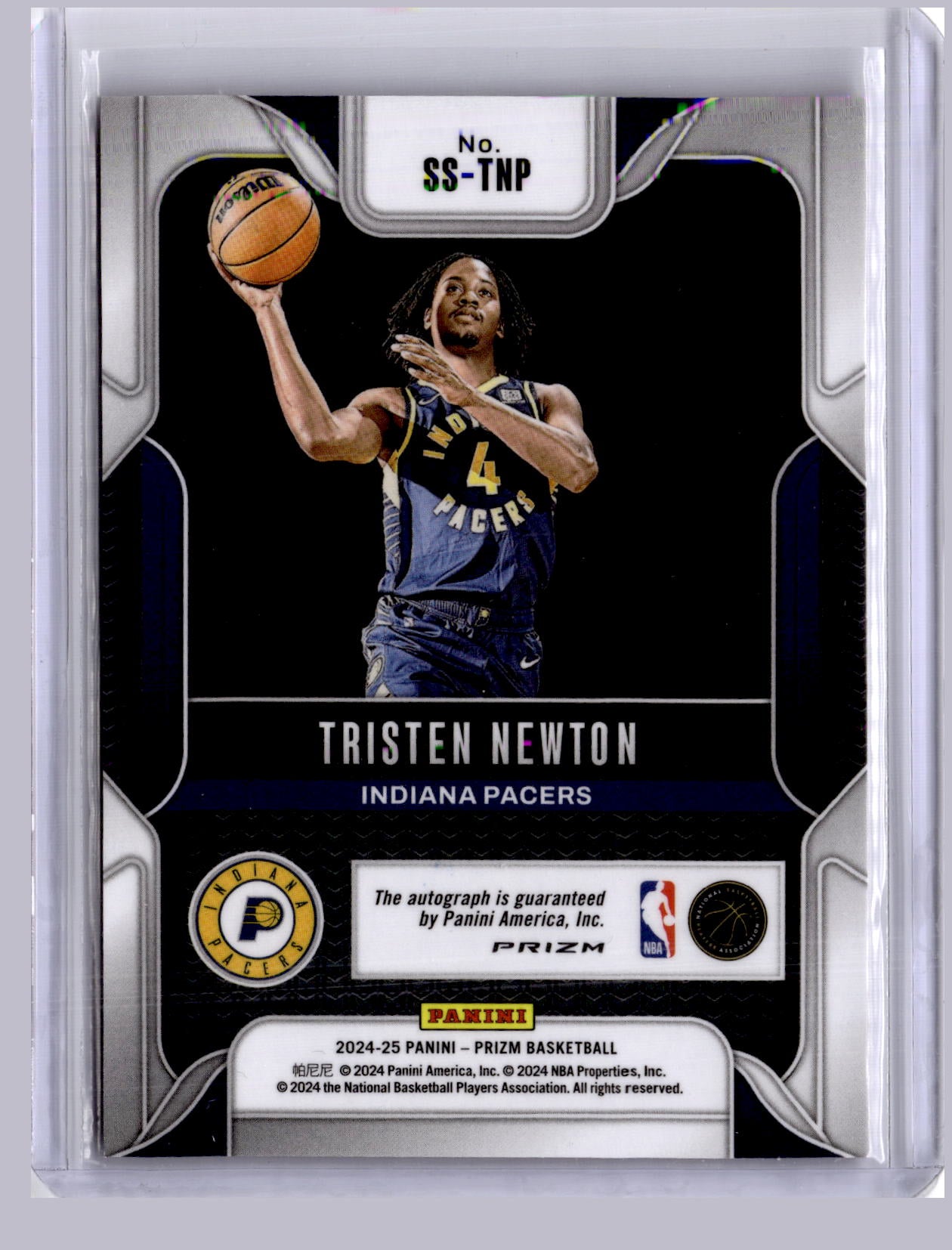 Tristen Newton 2024-25 Panini Prizm Sensational Signatures Choice RC