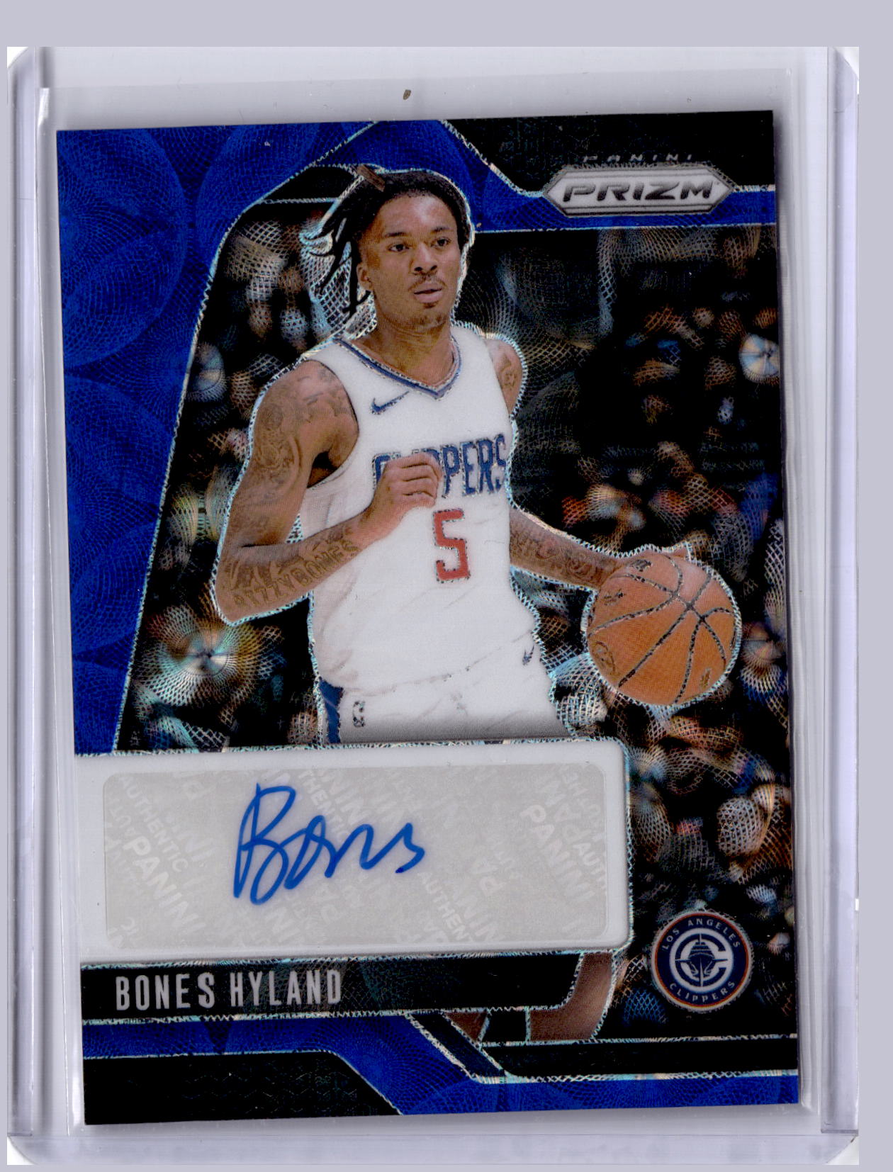 Bones Hyland 2024-25 Panini Prizm Signatures Choice Blue 38/49