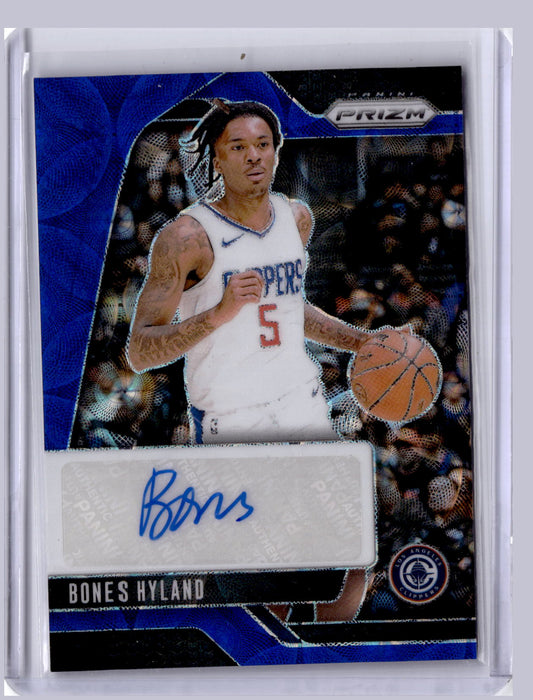 Bones Hyland 2024-25 Panini Prizm Signatures Choice Blue 38/49