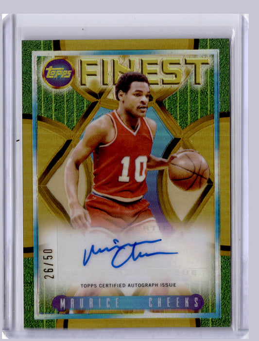 Maurice Cheeks 2023-24 Topps Finest Flashback Auto Gold 26/50