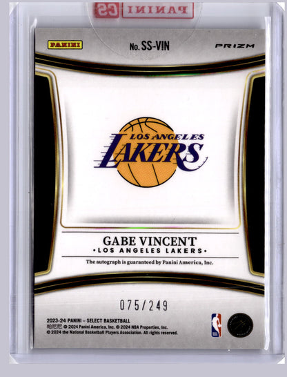 Gabe Vincent 2023-24 Panini Select Signatures 75/249