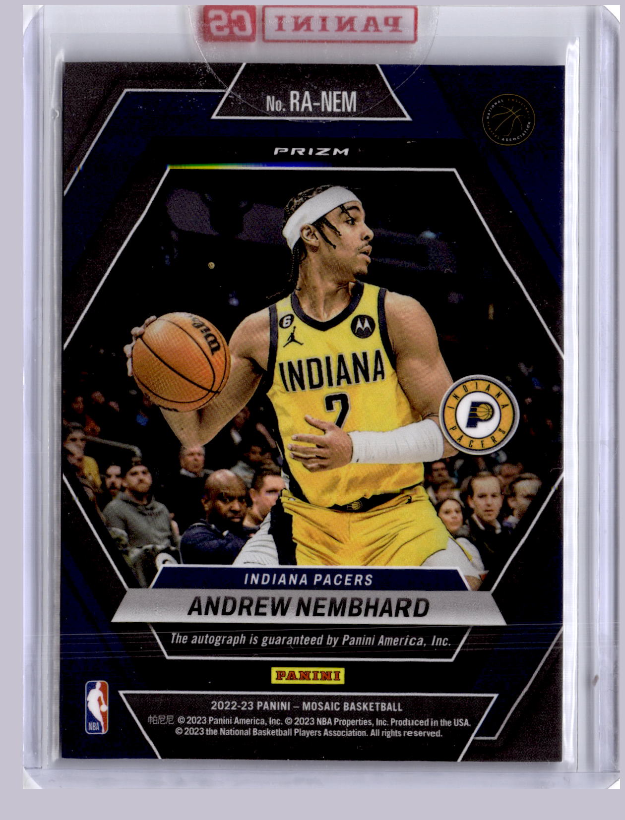Andrew Nembhard 2022-23 Panini Mosaic Rookie Auto Mosaic RC