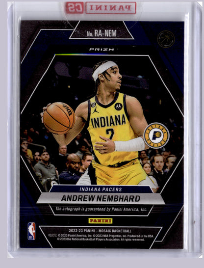 Andrew Nembhard 2022-23 Panini Mosaic Rookie Auto Mosaic RC