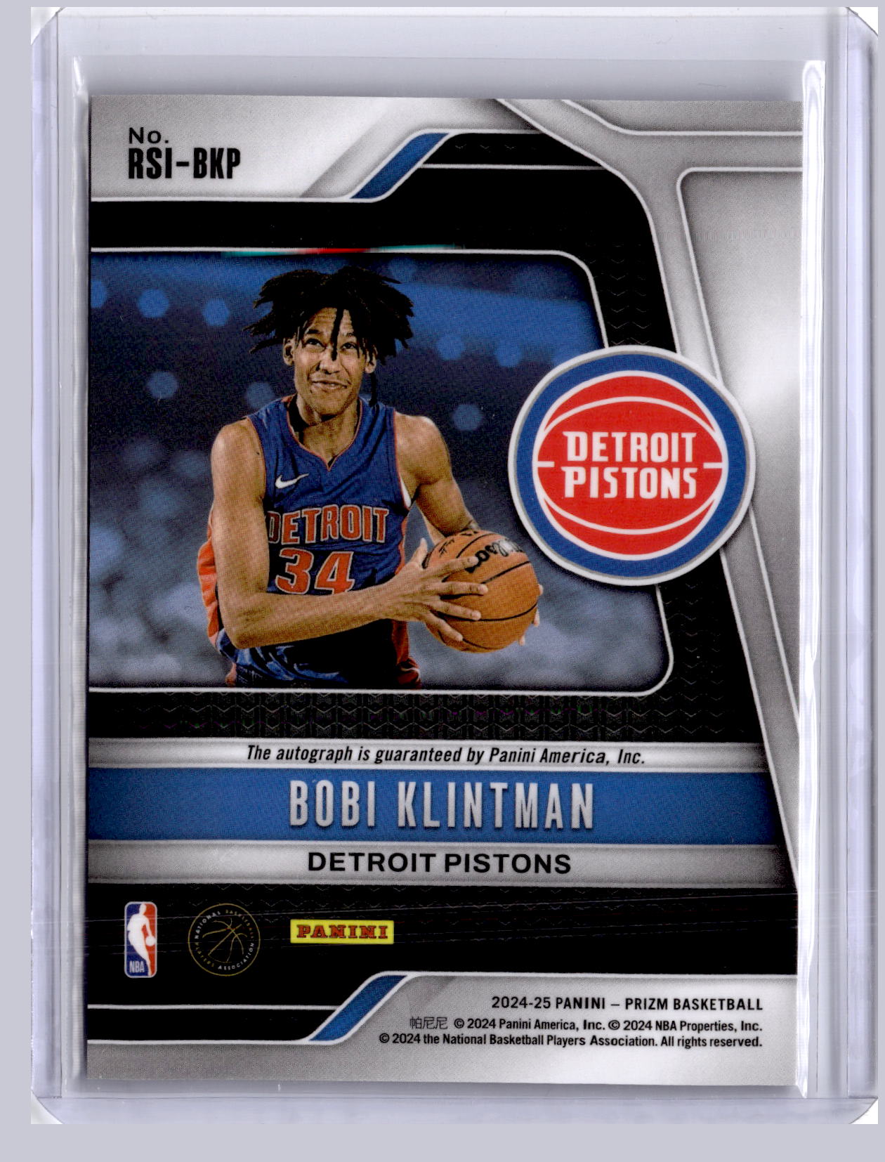 Bobi Klintman 2024-25 Panini Prizm Rookie Signatures RC