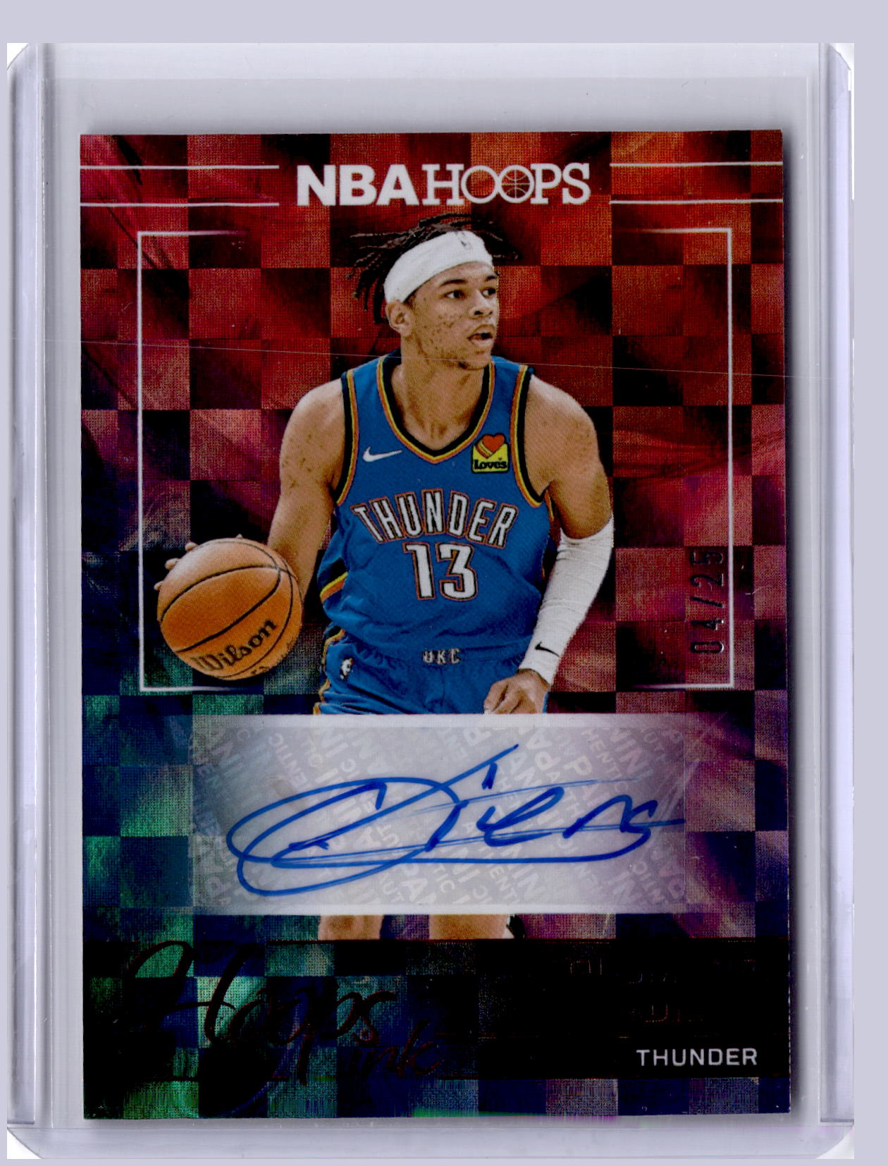 Ousmane Dieng 2024-25 Panini Hoops Hoops Ink Red 4/25