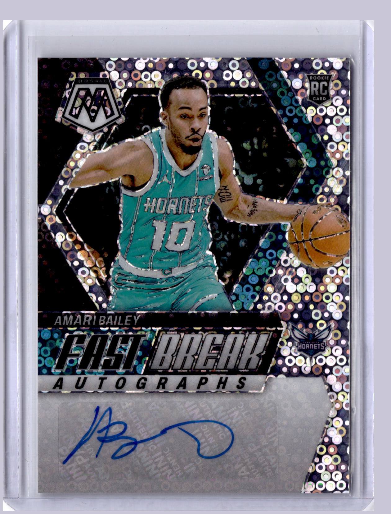 Amari Bailey 2023-24 Panini Mosaic Fast Break Auto RC