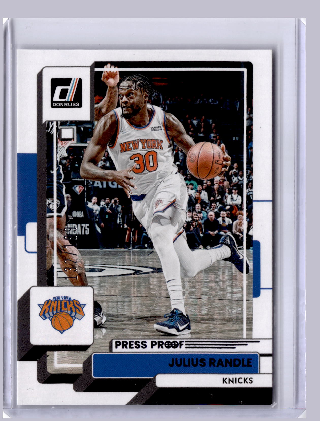 Julius Randle 2022-23 Panini Donruss Purple Press Proof 132/199
