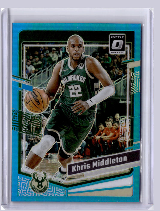 Khris Middleton 2023-24 Panini Donruss Optic Aqua 39/249