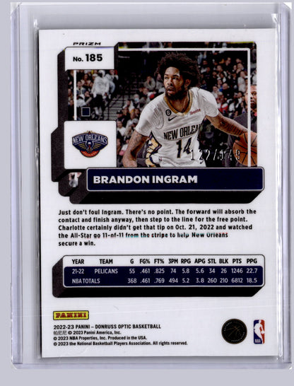 Brandon Ingram 2022-23 Panini Donruss Optic Lime Green 122/149