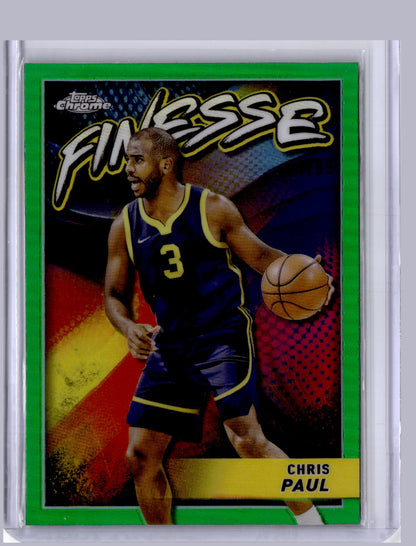 Chris Paul 2023-24 Topps Finest Finesse Green 87/99