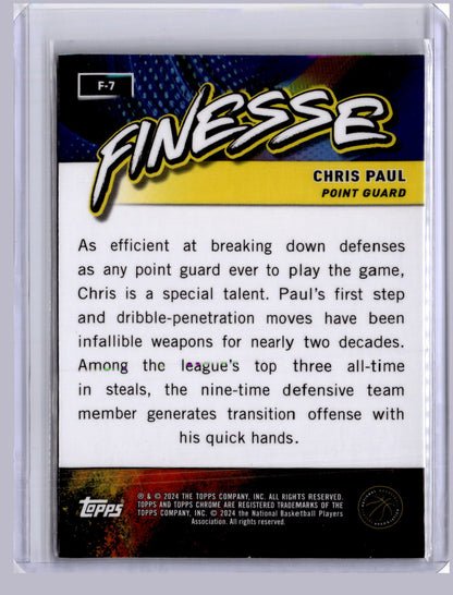 Chris Paul 2023-24 Topps Finest Finesse Green 87/99