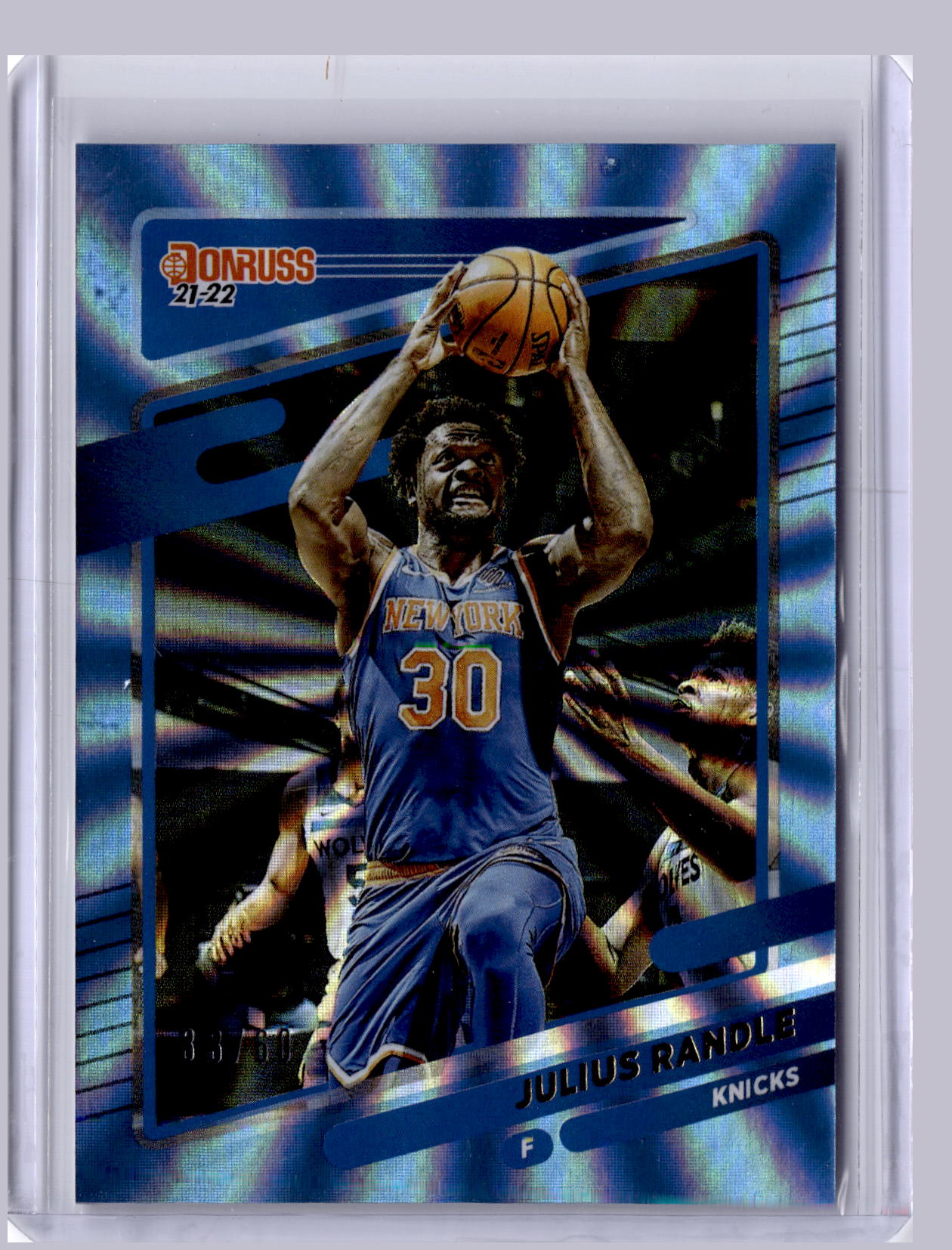 Julius Randle 2021-22 Panini Donruss Light Blue Holo Laser 33/60