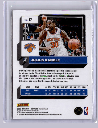 Julius Randle 2022-23 Panini Donruss Basketball 48/75