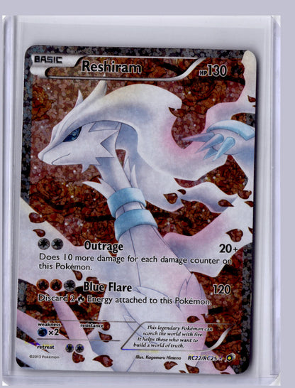 Reshiram 2013 Pokemon Legendary Treasures Ultra Rare RC22/RC25