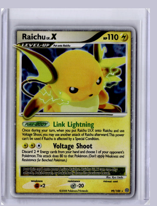 Raichu LV.X 2008 Pokemon Stormfront Rare Holo LV. 99/100
