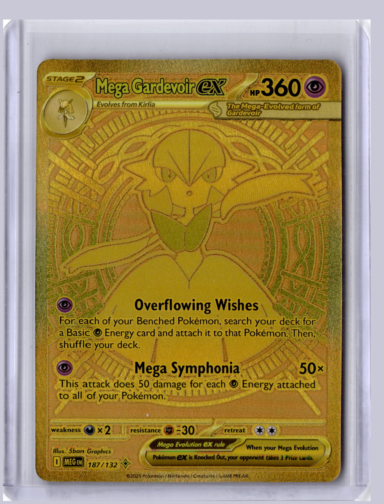 Mega Gardevoir ex 2025 Pokemon Mega Evolution Mega Hyper Rare 187/132