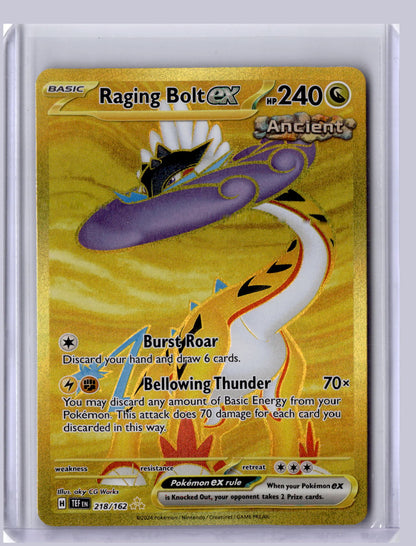 Raging Bolt ex 2024 Pokemon Temporal Forces Hyper Rare 218/162
