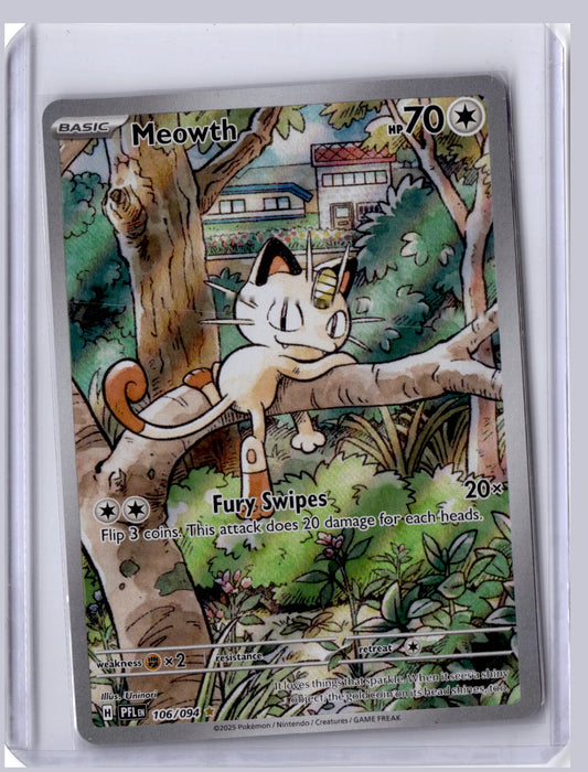 Meowth 2025 Pokemon Phantasmal Flames Illustration Rare 106/094