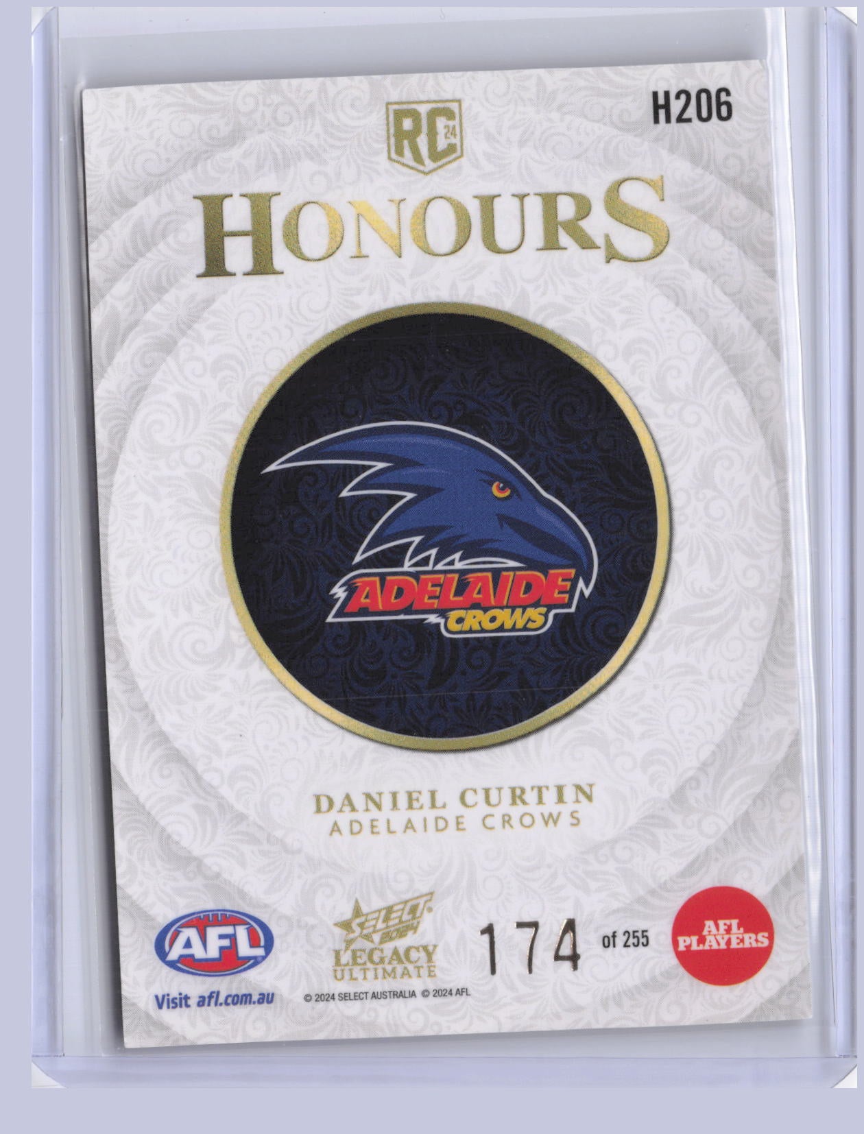 Daniel Curtin 2024 Select Legacy Ultimate Honours RC 174/255
