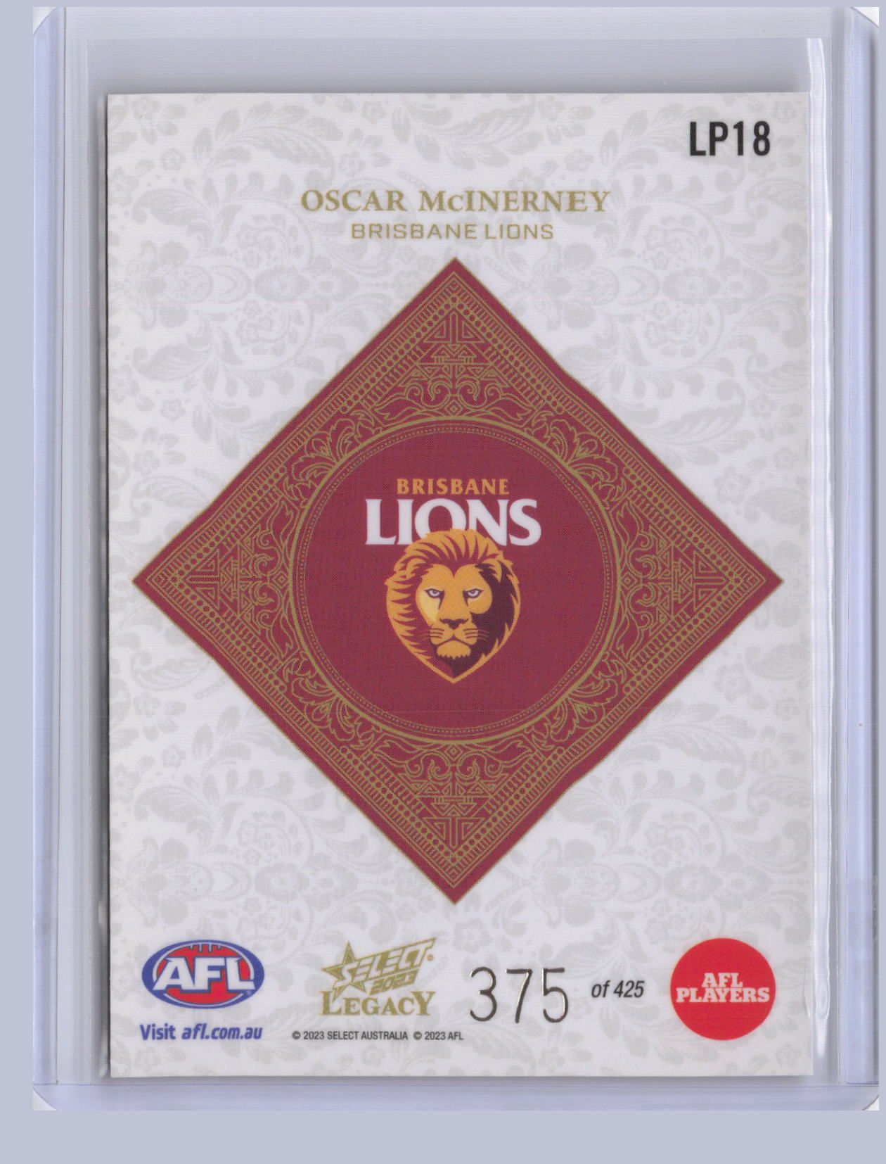 Oscar McInerney 2023 Select Legacy Plus 375/425