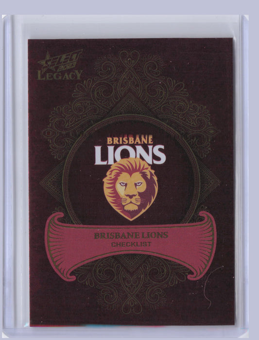 Brisbane Lions Checklist 2023 Select Legacy Plus 380/425