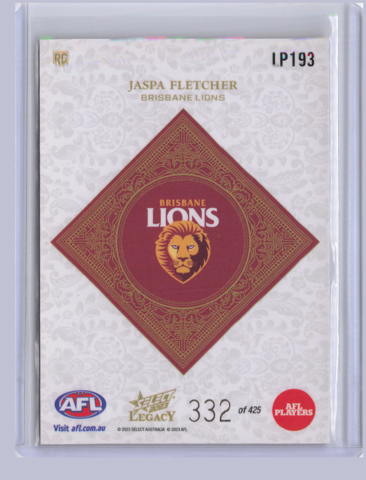 Jaspa Fletcher 2023 Select Legacy Plus RC 332/425