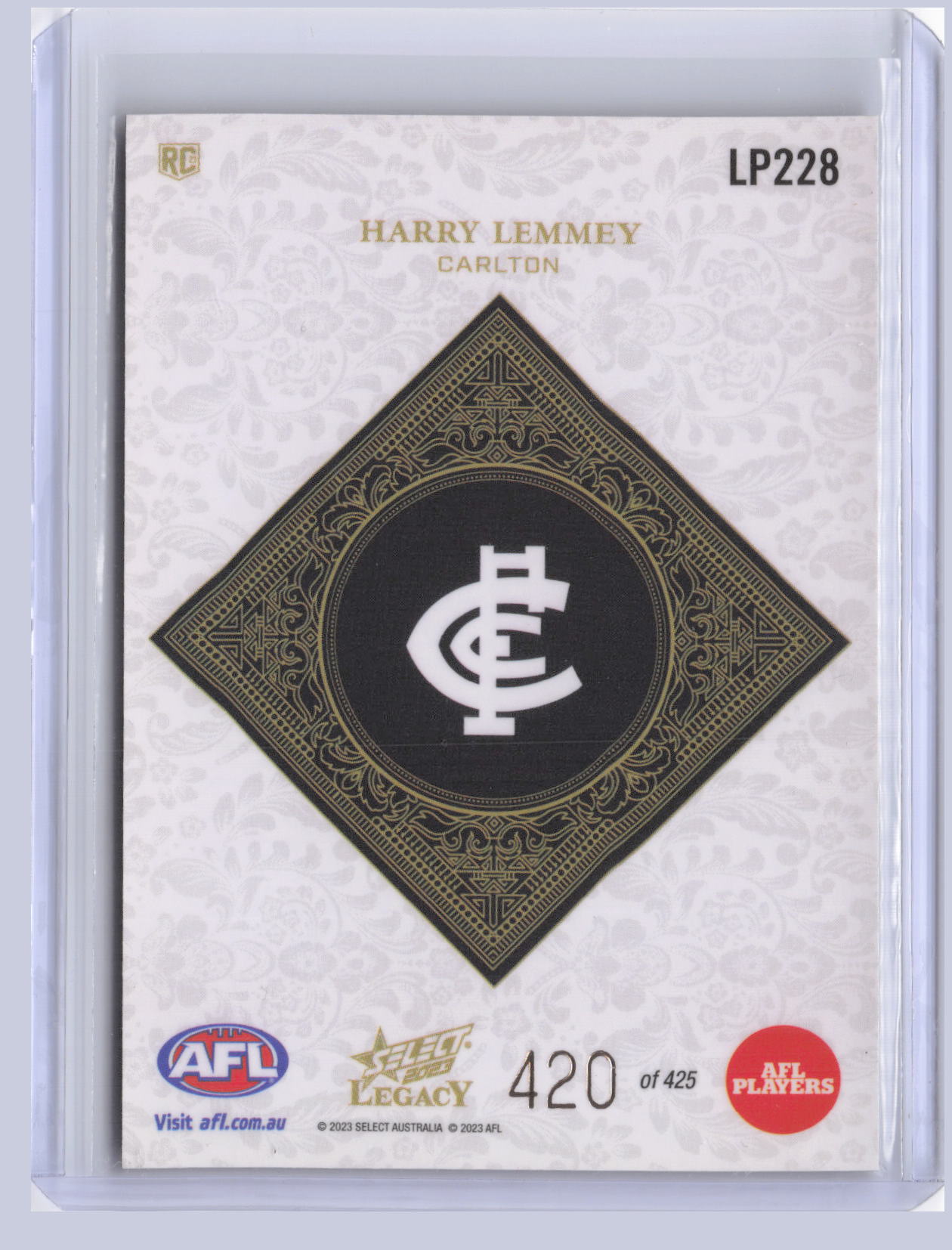 Harry Lemmey 2023 Select Legacy Plus RC 420/425