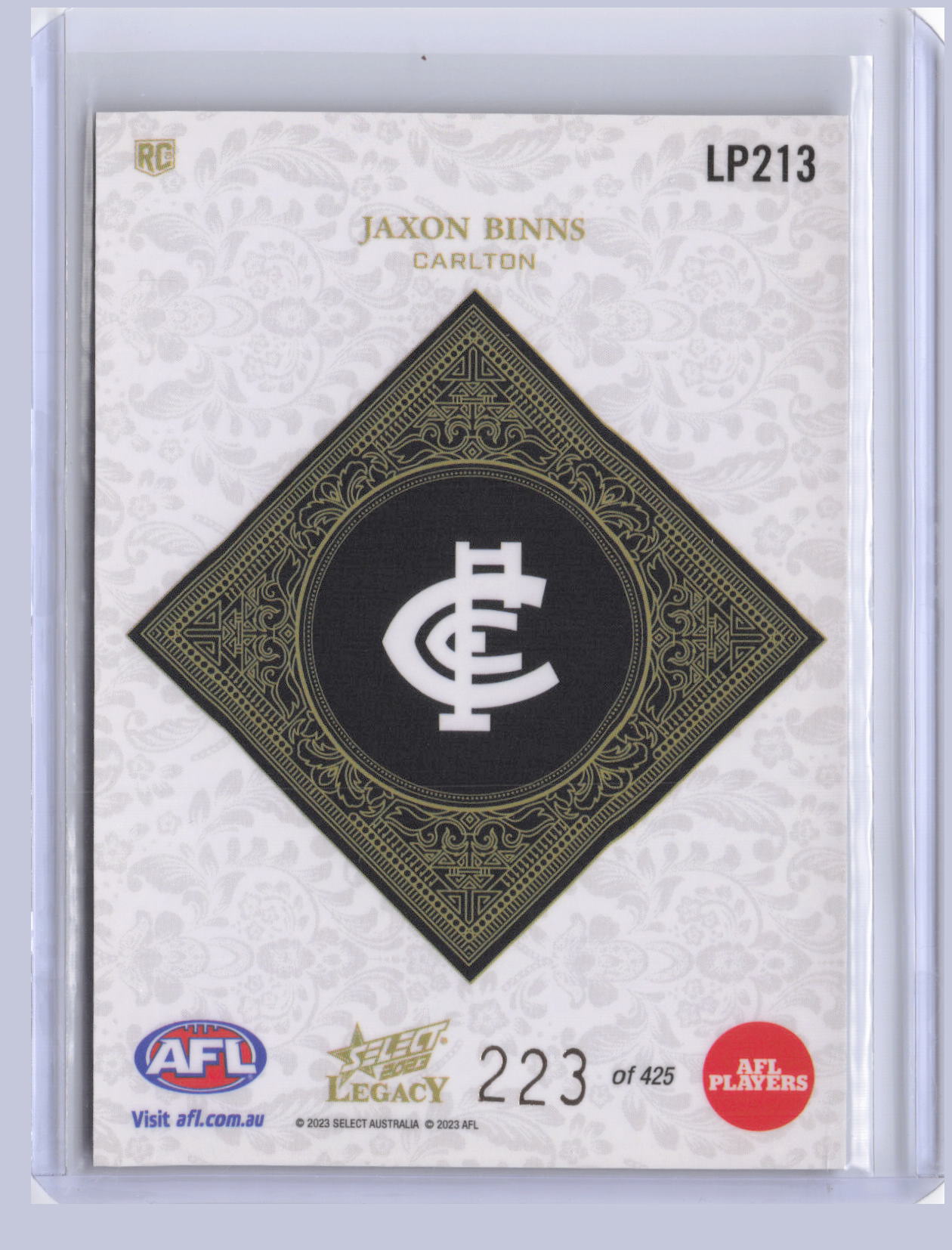 Jaxon Binns 2023 Select Legacy Plus RC 223/425