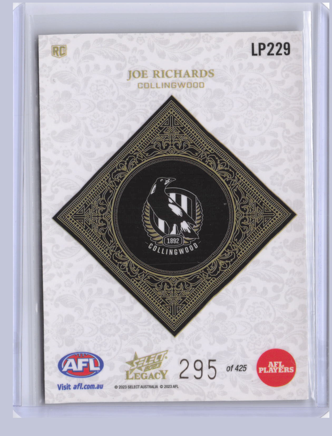 Joe Richards 2023 Select Legacy Plus RC 295/425
