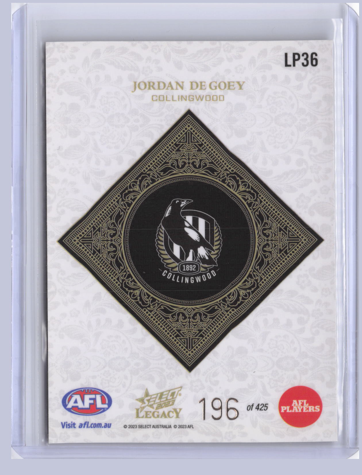 Jordan De Goey 2023 Select Legacy Plus 196/425