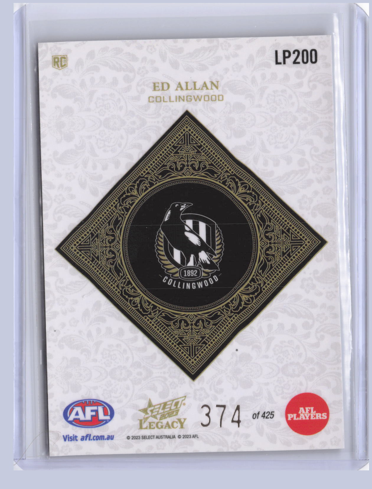 Ed Allan 2023 Select Legacy Plus RC 374/425