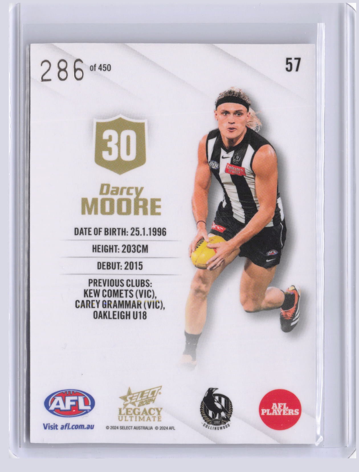 Darcy Moore 2024 Select Legacy Ultimate 286/450