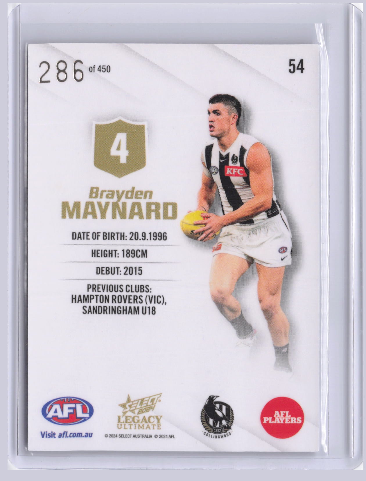 Brayden Maynard 2024 Select Legacy Ultimate 286/450