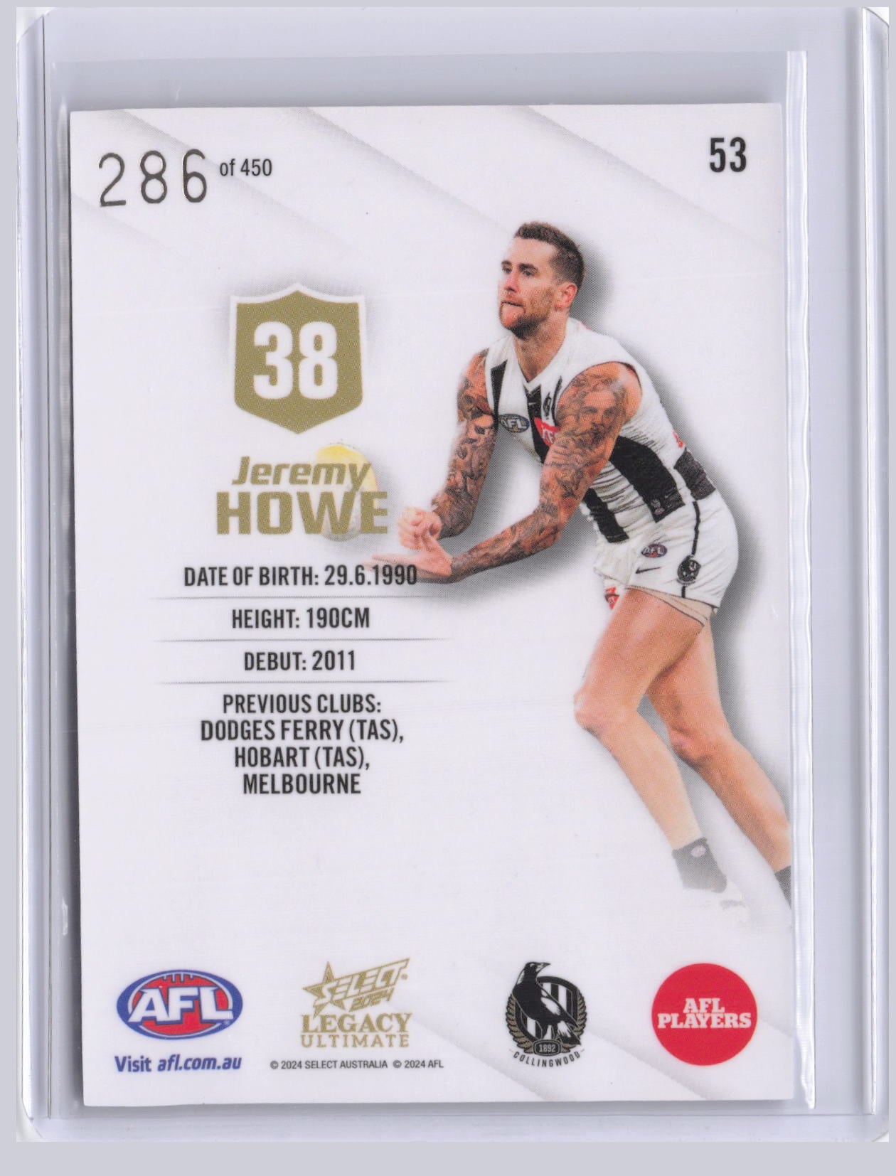 Jeremy Howe 2024 Select Legacy Ultimate 286/450