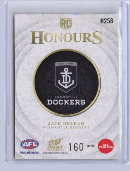 Jack Dellean 2024 Select Legacy Ultimate Honours RC 160/255