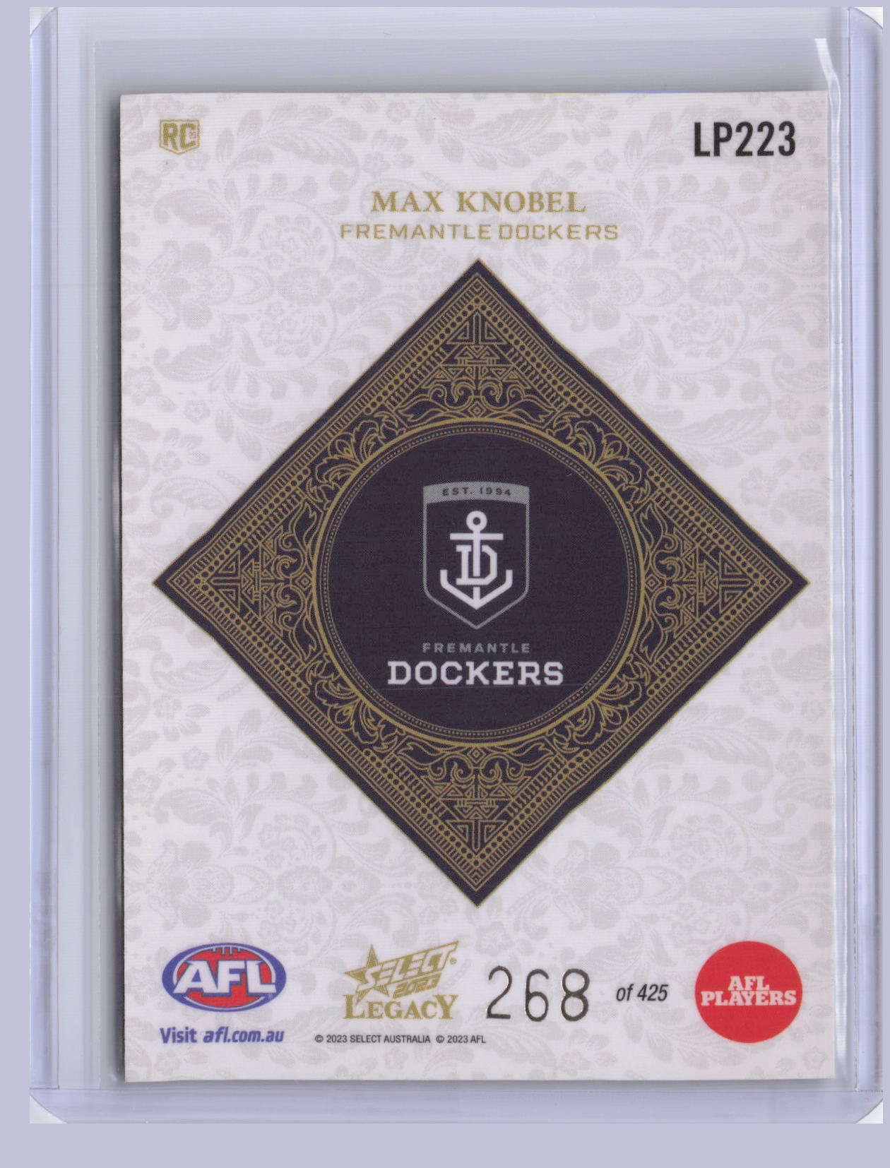 Max Knobel 2023 Select Legacy Plus RC 268/425
