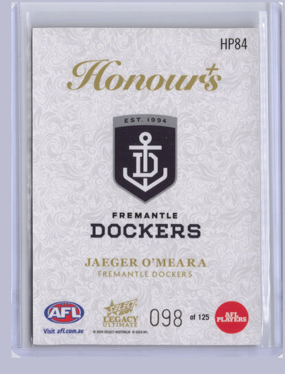 Jaeger O'Meara 2024 Select Legacy Ultimate Honours + 98/125