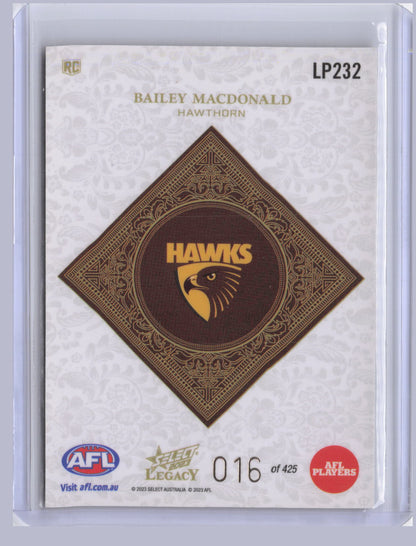 Bailey Macdonald 2023 Select Legacy Plus RC 16/425