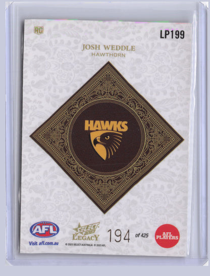 Josh Weddle 2023 Select Legacy Plus RC 194/425