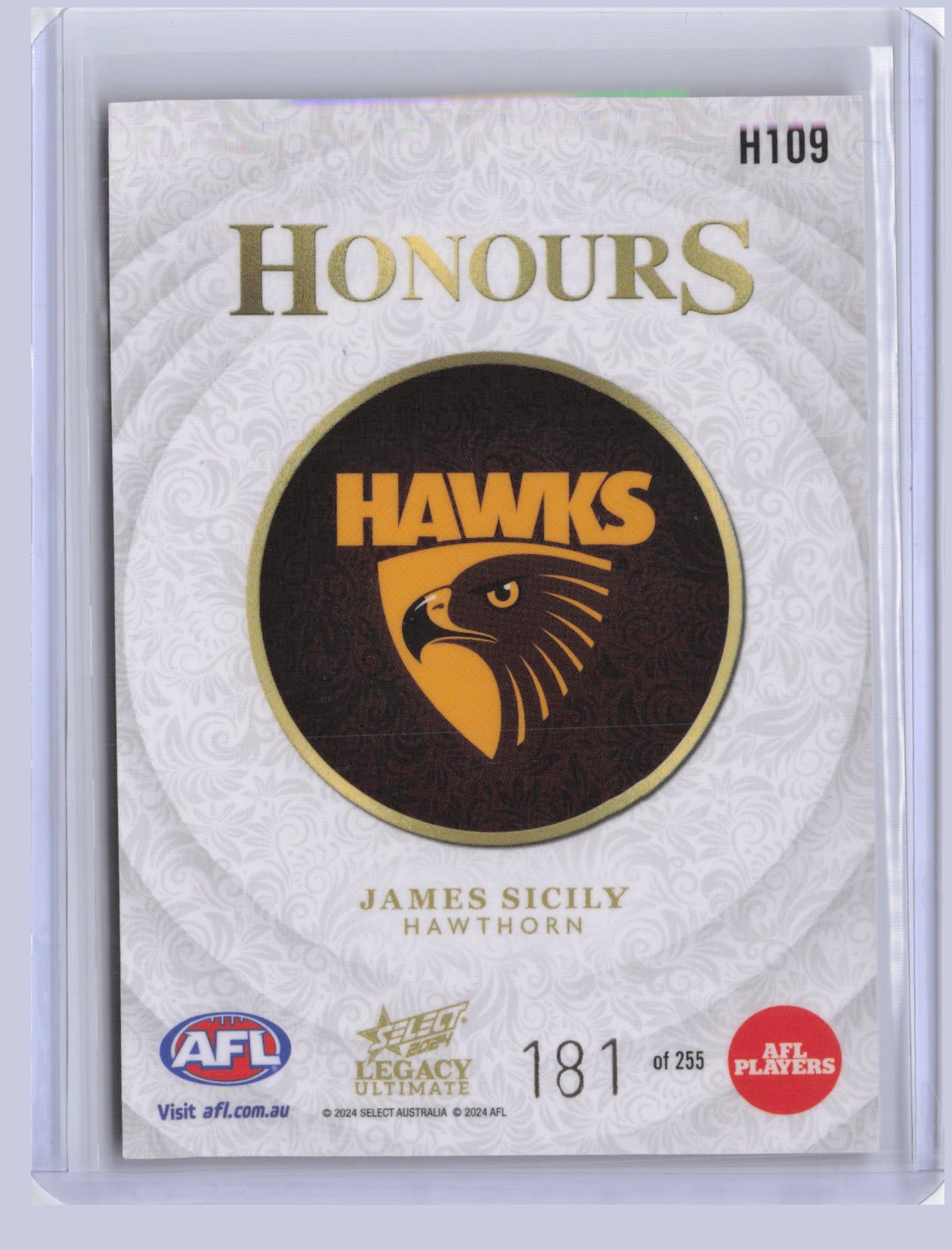 James Sicily 2024 Select Legacy Ultimate Honours 181/255